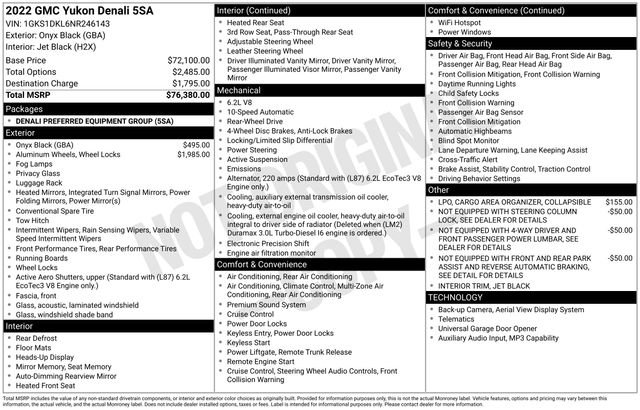 Used 2022 GMC Yukon Denali RWD image 28