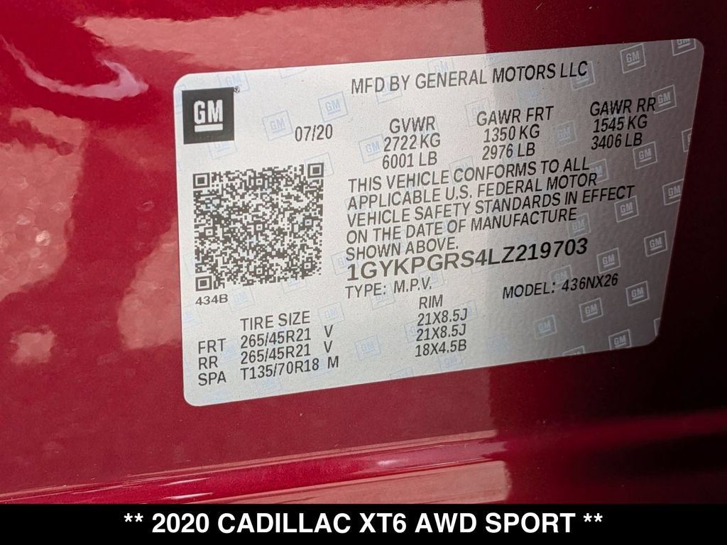 Used 2020 Cadillac XT6 Sport AWD/4WD image 29