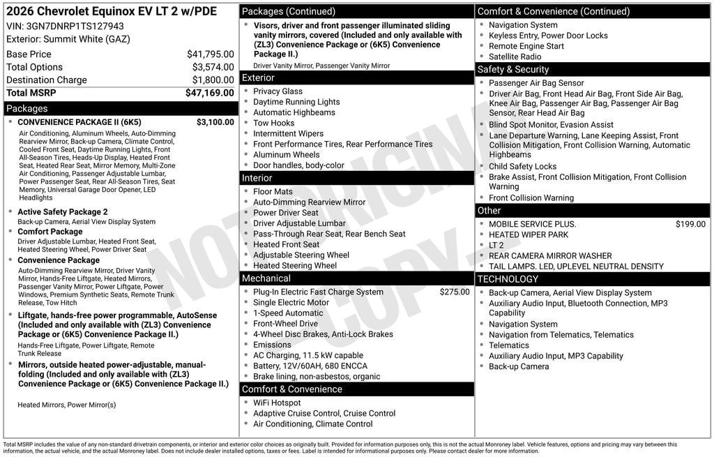 New 2026 Chevrolet Equinox EV LT w/ Convenience Package II FWD image 10
