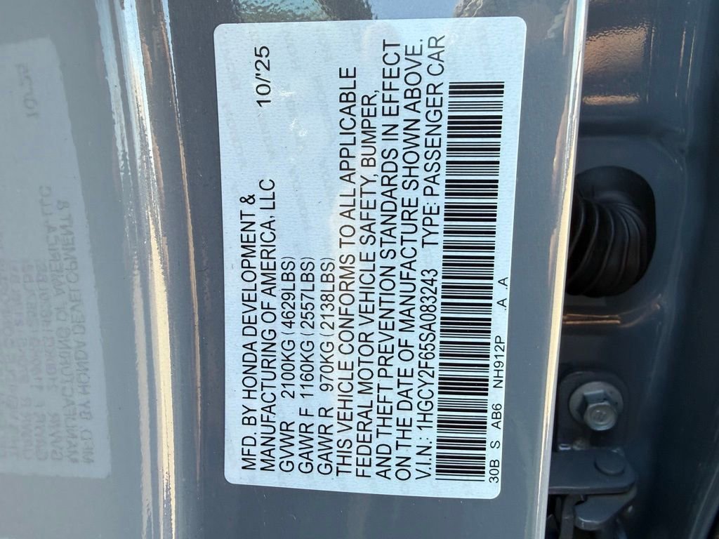 Certified 2025 Honda Accord EX-L image 30