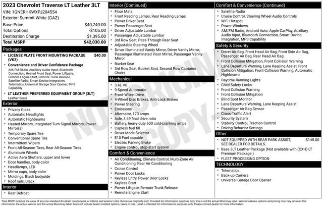 Used 2023 Chevrolet Traverse LT FWD image 7