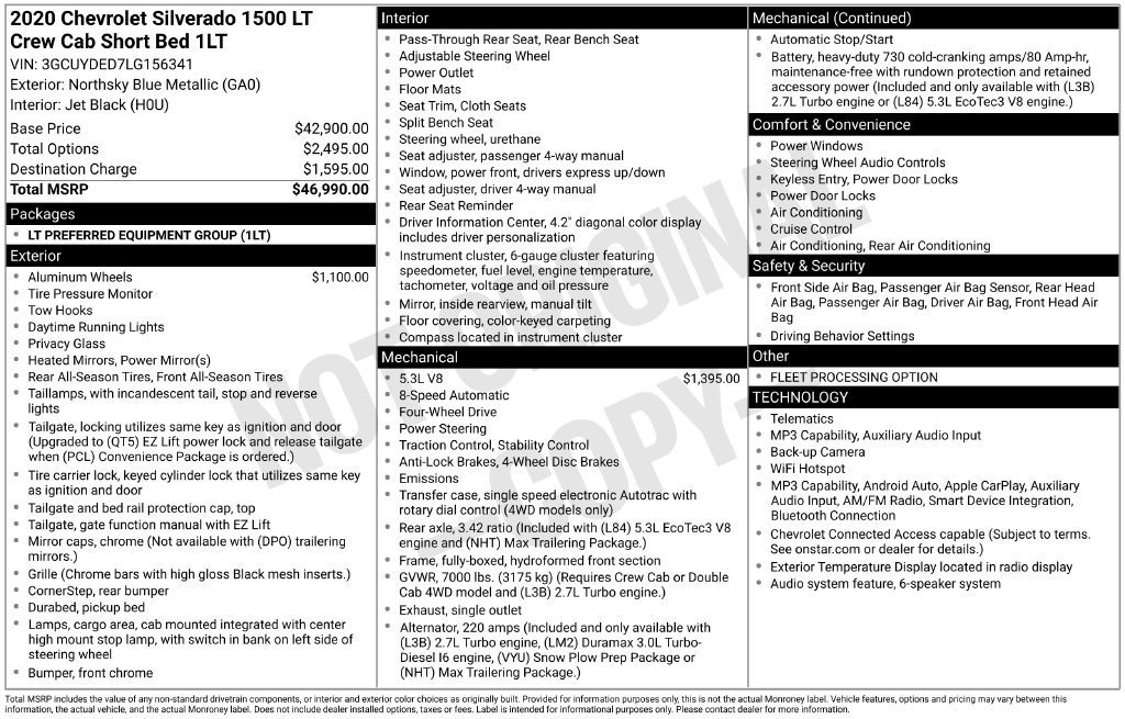Used 2020 Chevrolet Silverado 1500 LT AWD/4WD image 2