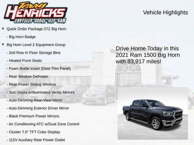 Used 2021 RAM 1500 Big Horn AWD/4WD image 4