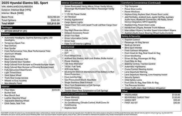 New 2025 Hyundai Elantra Sport image 20