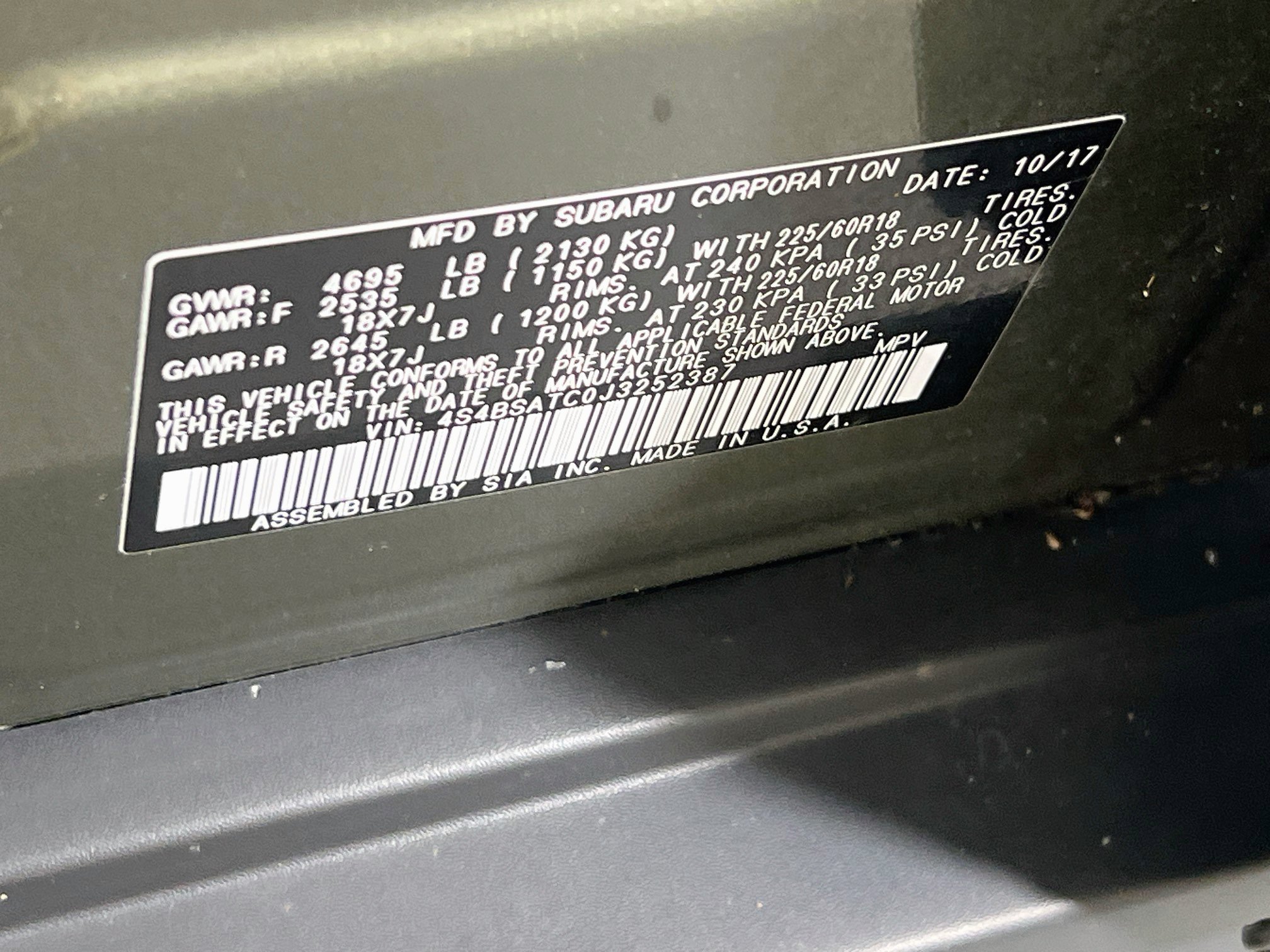 Used 2018 Subaru Outback 2.5i Touring AWD/4WD image 31
