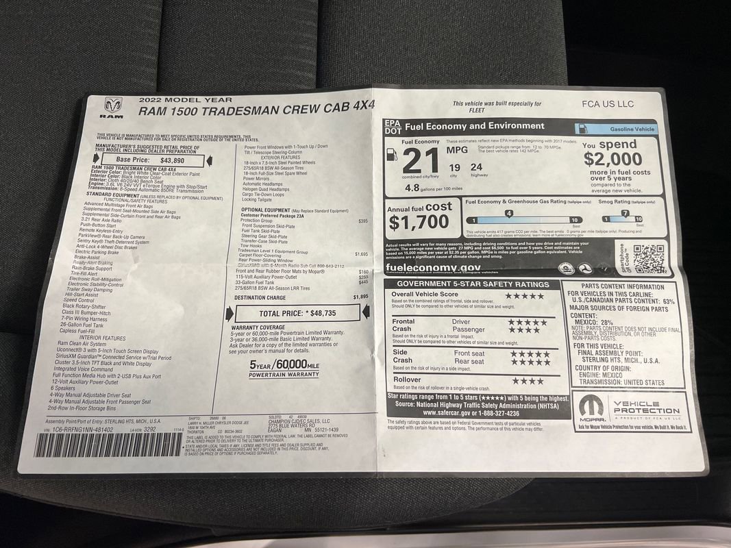 Used 2022 RAM 1500 Tradesman image 18