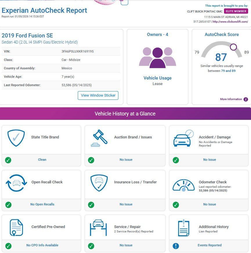 Used 2019 Ford Fusion SE image 3