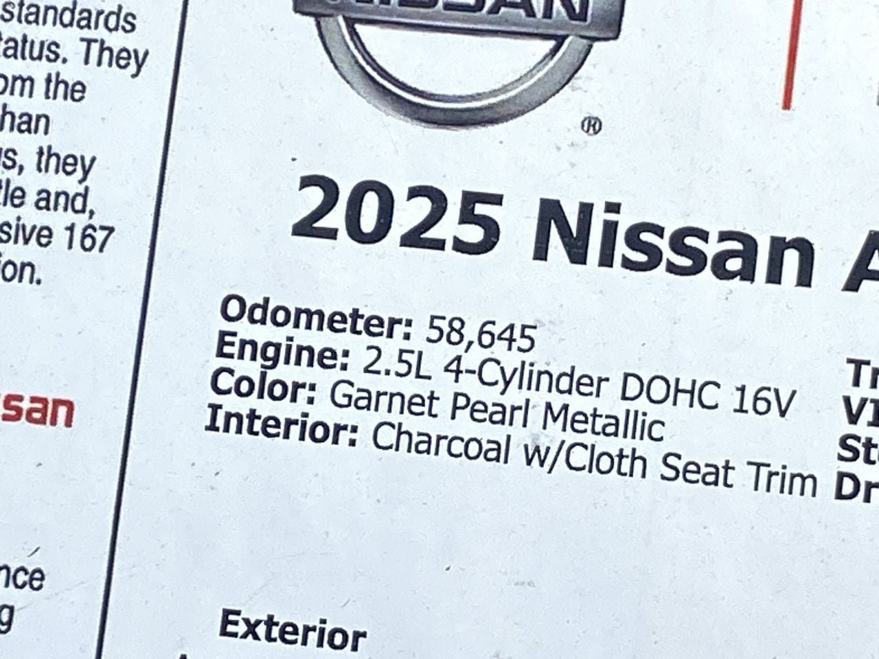 Certified 2025 Nissan Altima 2.5 SV FWD image 35