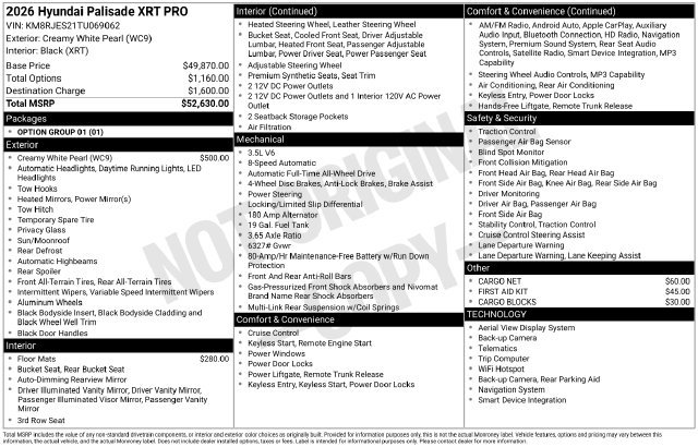New 2026 Hyundai Palisade XRT Pro AWD/4WD image 11