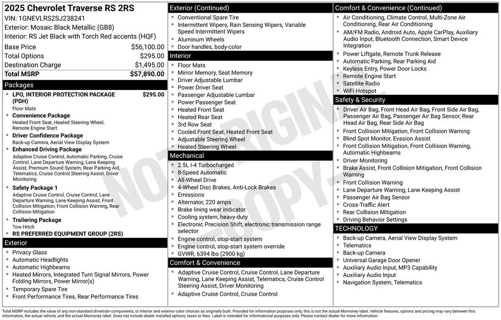 Used 2025 Chevrolet Traverse RS image 4