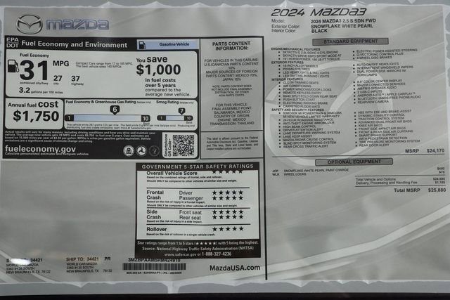 Used 2024 MAZDA MAZDA3 s image 6
