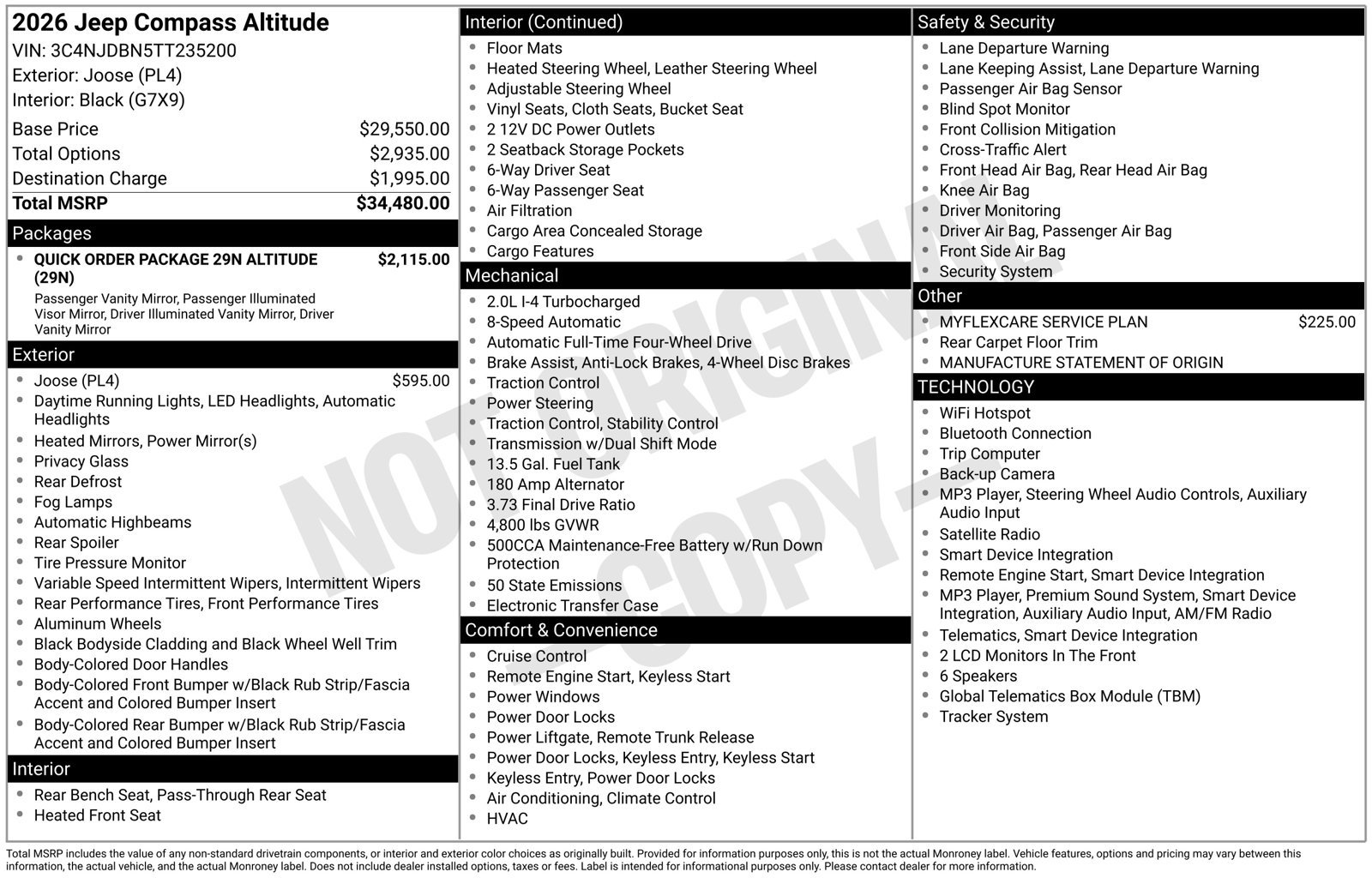 New 2026 Jeep Compass Latitude AWD/4WD image 32