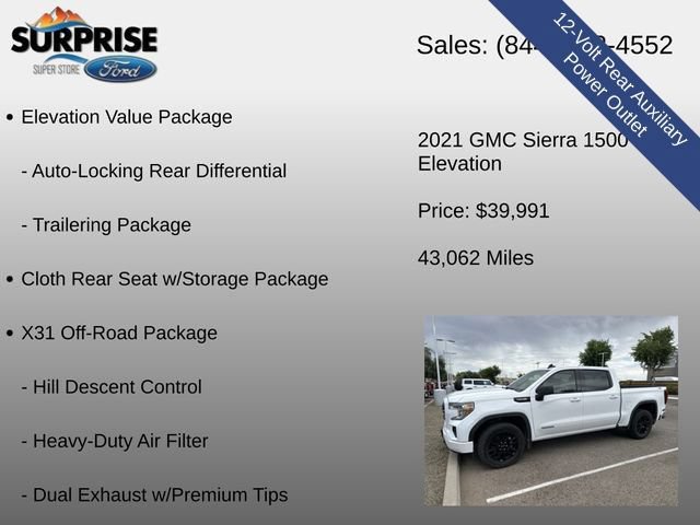 Used 2021 GMC Sierra 1500 Elevation w/ X31 Off-Road Package AWD/4WD image 23