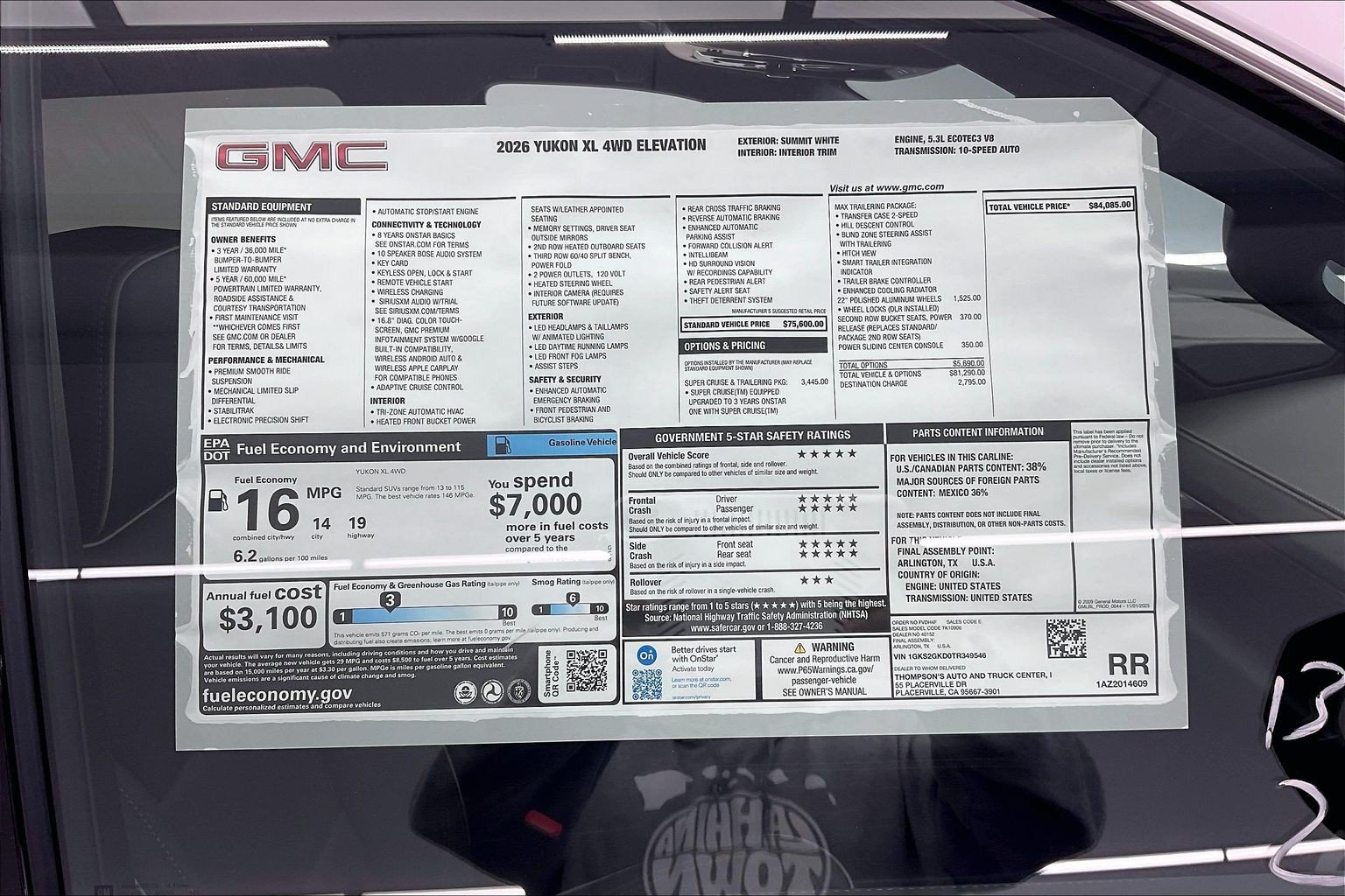 New 2026 GMC Yukon XL Elevation AWD/4WD image 21