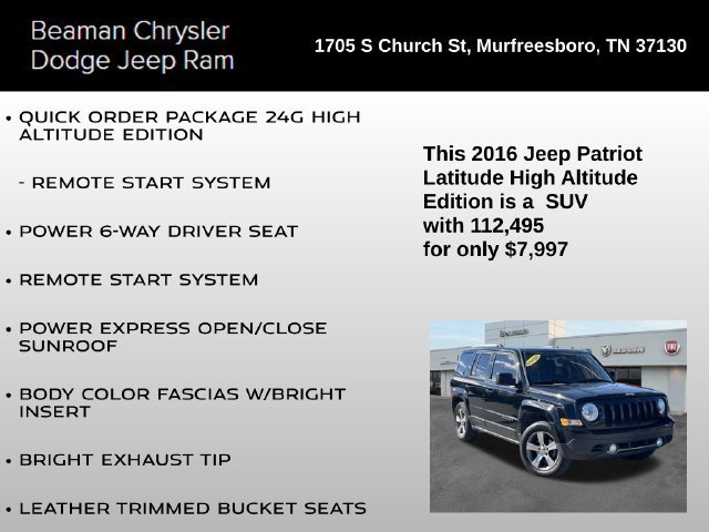 Used 2016 Jeep Patriot High Altitude FWD image 8