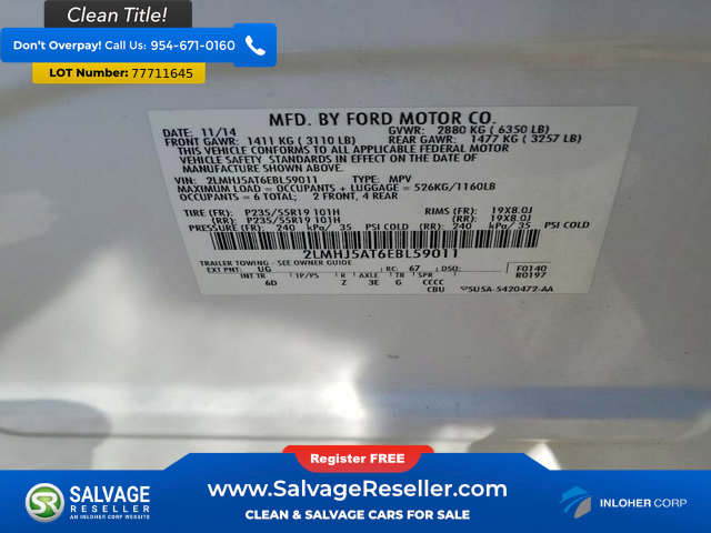 Used 2014 Lincoln MKT AWD w/ Equipment Group 201A image 17