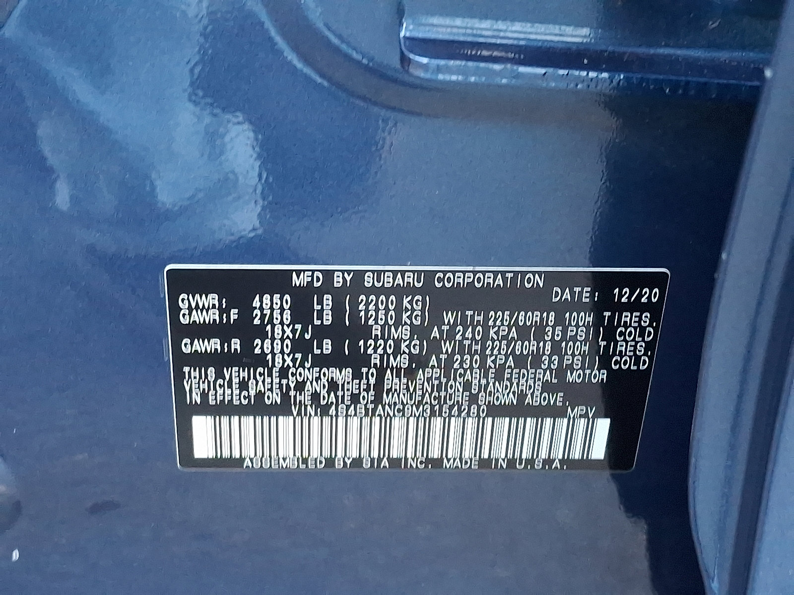 Used 2021 Subaru Outback Limited image 30