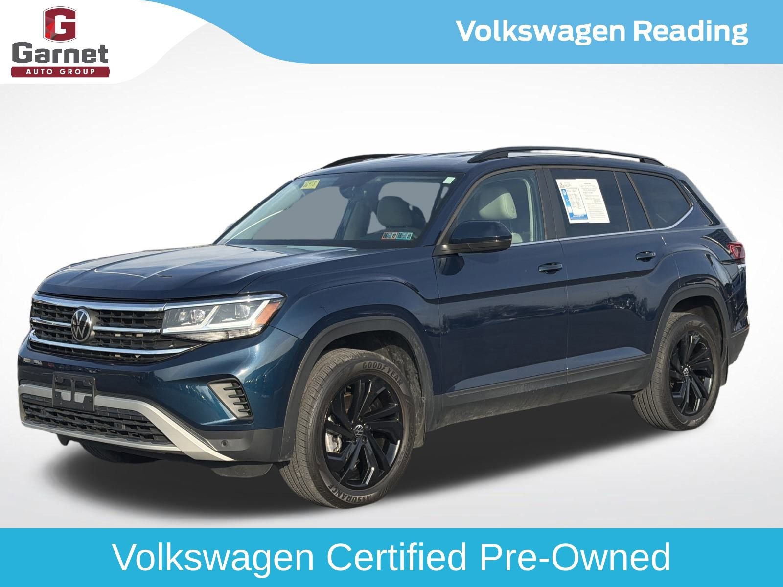 Used 2022 Volkswagen Atlas SE w/ Black Wheel Package
