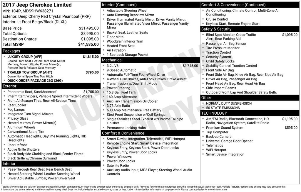 Used 2017 Jeep Cherokee Limited w/ Luxury Group image 6