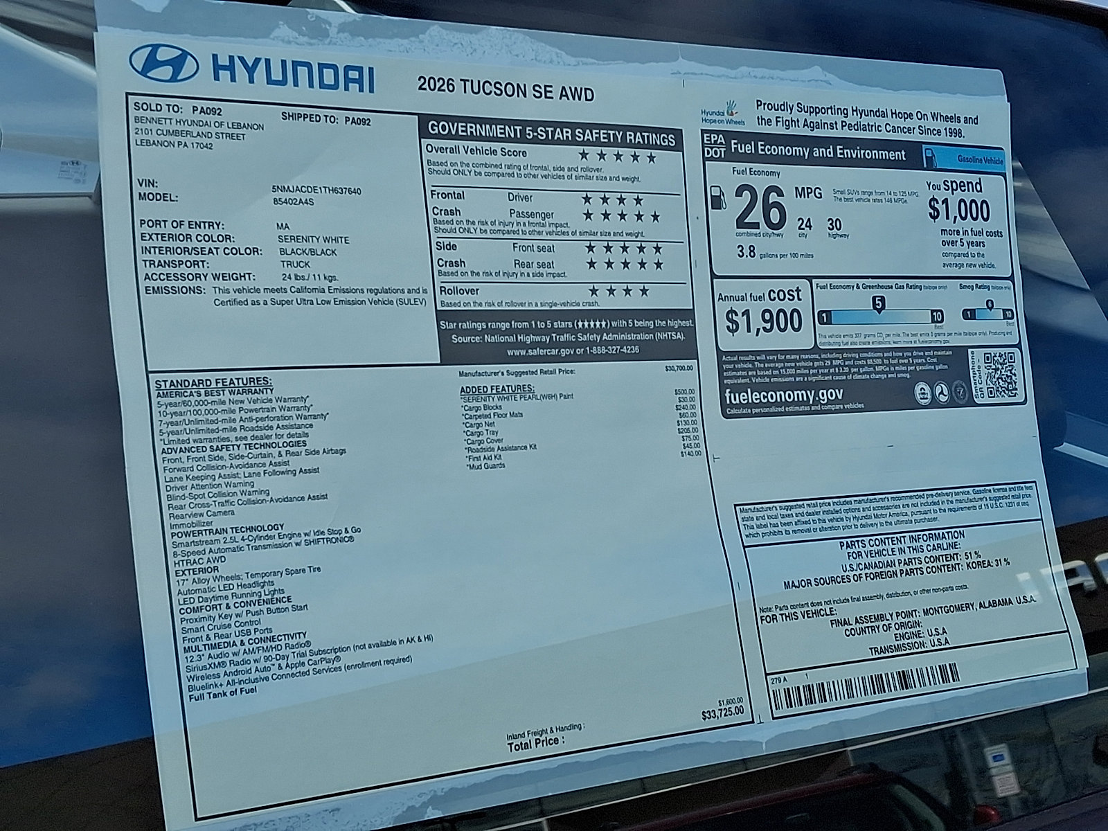 New 2026 Hyundai Tucson SE image 11