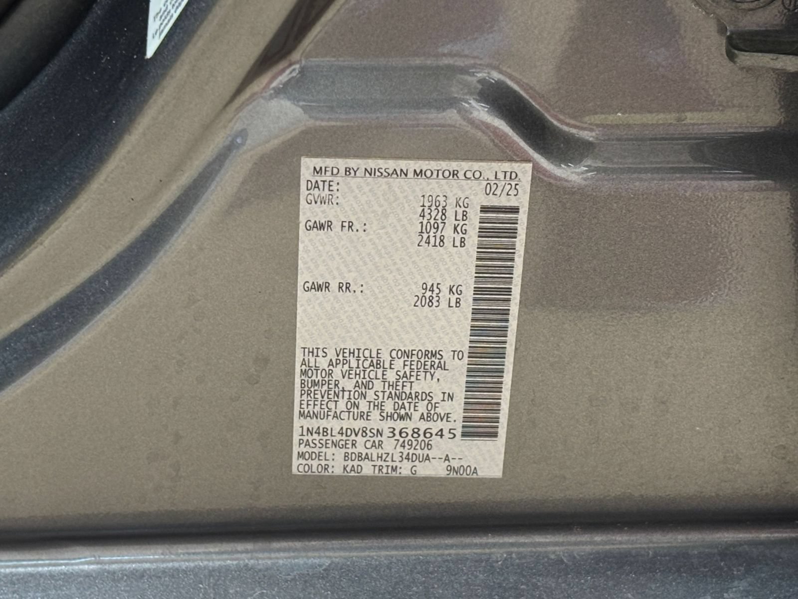 Used 2025 Nissan Altima 2.5 SV FWD image 28