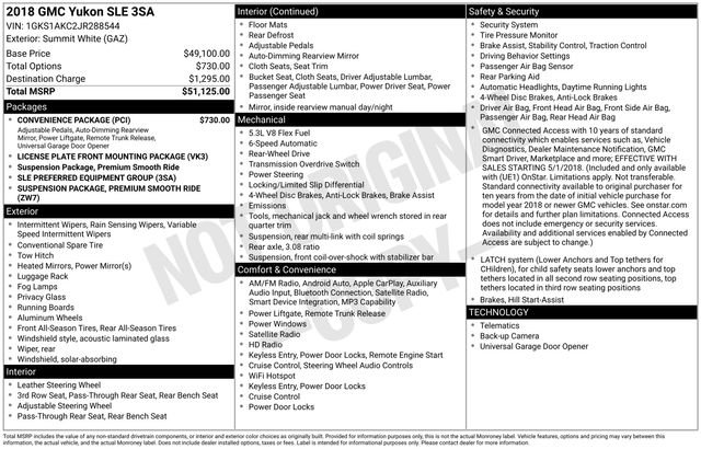 Certified 2018 GMC Yukon SLE w/ Convenience Package image 36