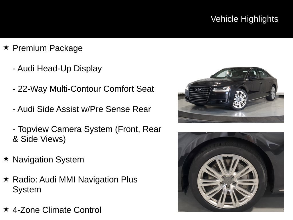 Used 2015 Audi A8 4.0T AWD/4WD image 12