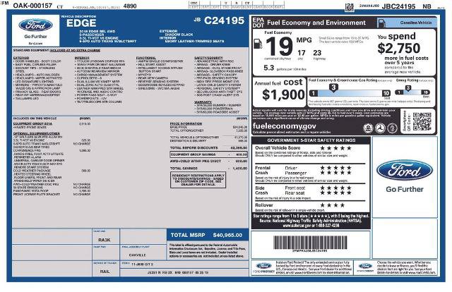 Certified 2018 Ford Edge SEL w/ Equipment Group 201A AWD/4WD image 2