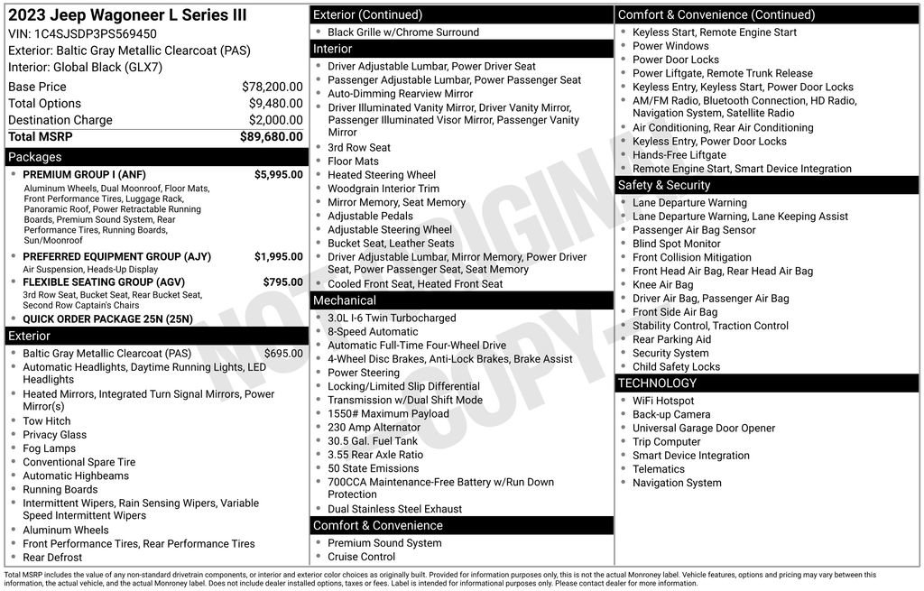 Used 2023 Jeep Wagoneer L Series III w/ Premium Group I image 19