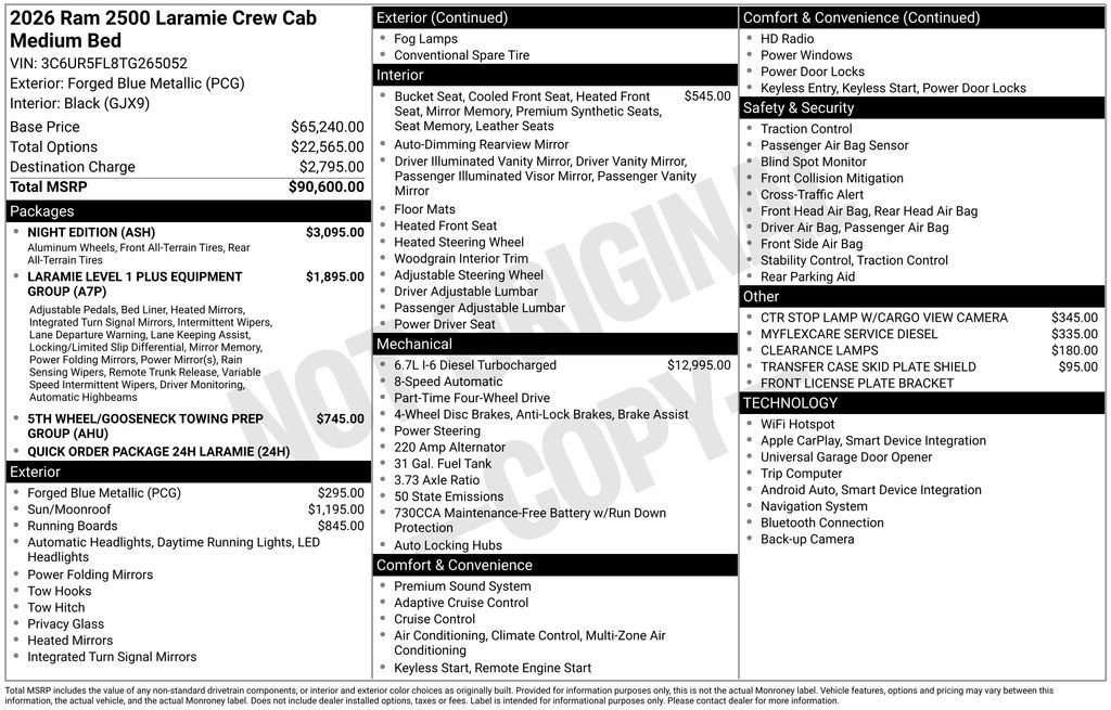 New 2026 RAM 2500 Laramie w/ Night Edition AWD/4WD image 43