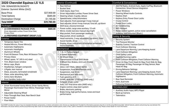 Used 2020 Chevrolet Equinox LS w/ LS Convenience Package image 6