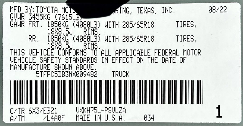 Certified 2022 Toyota Tundra TRD Pro AWD/4WD image 25
