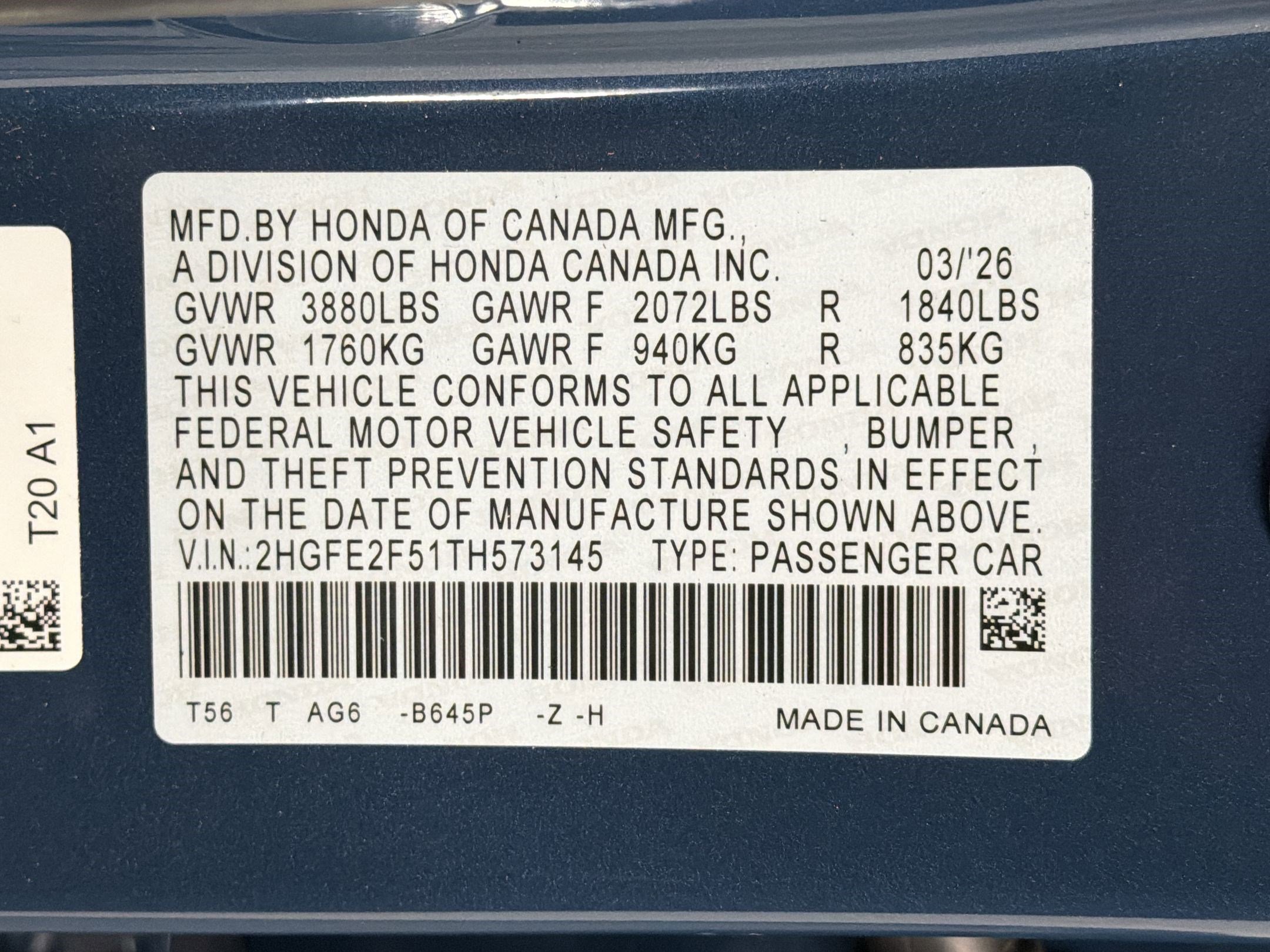 New 2026 Honda Civic Sport image 20