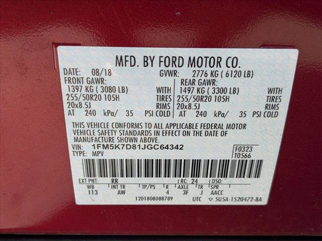 Used 2018 Ford Explorer XLT w/ Equipment Group 202A image 20