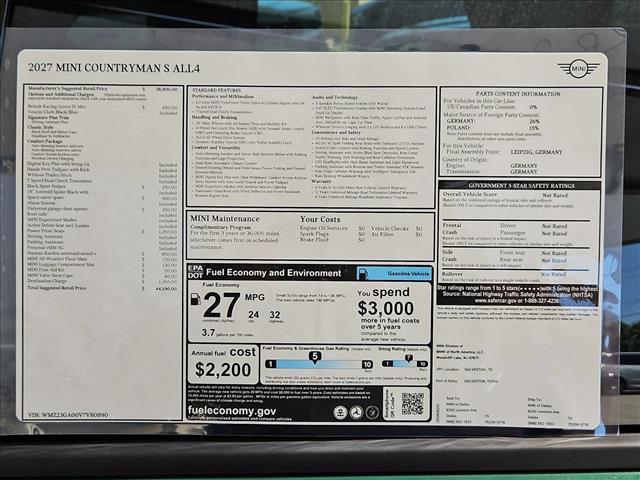 New 2027 MINI Cooper Countryman S AWD/4WD image 18