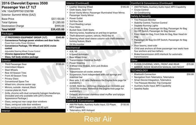 Used 2016 Chevrolet Express 3500 LT w/ LT Preferred Equipment Group image 6