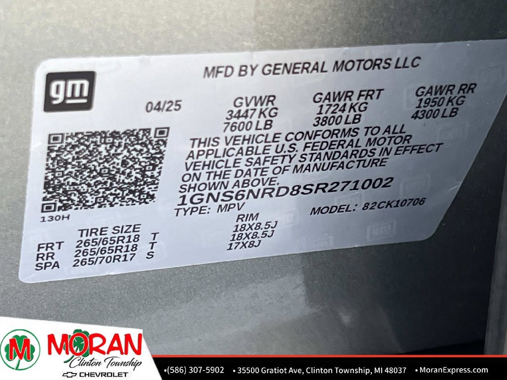 Certified 2025 Chevrolet Tahoe LT AWD/4WD image 19