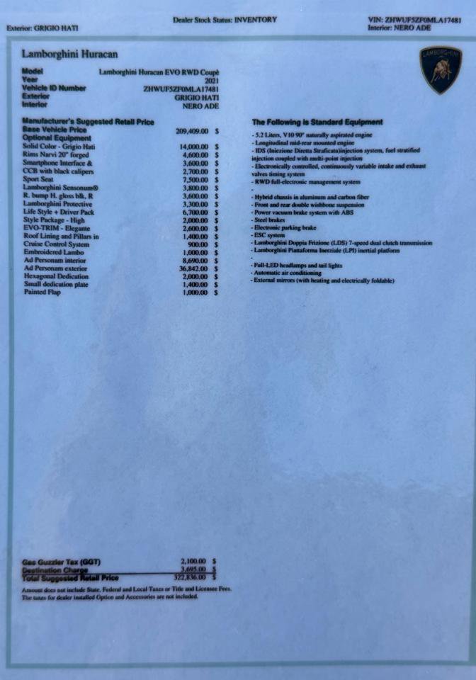 Used 2021 Lamborghini Huracan EVO image 30