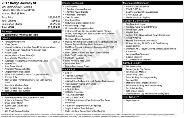 Used 2017 Dodge Journey SE image 3