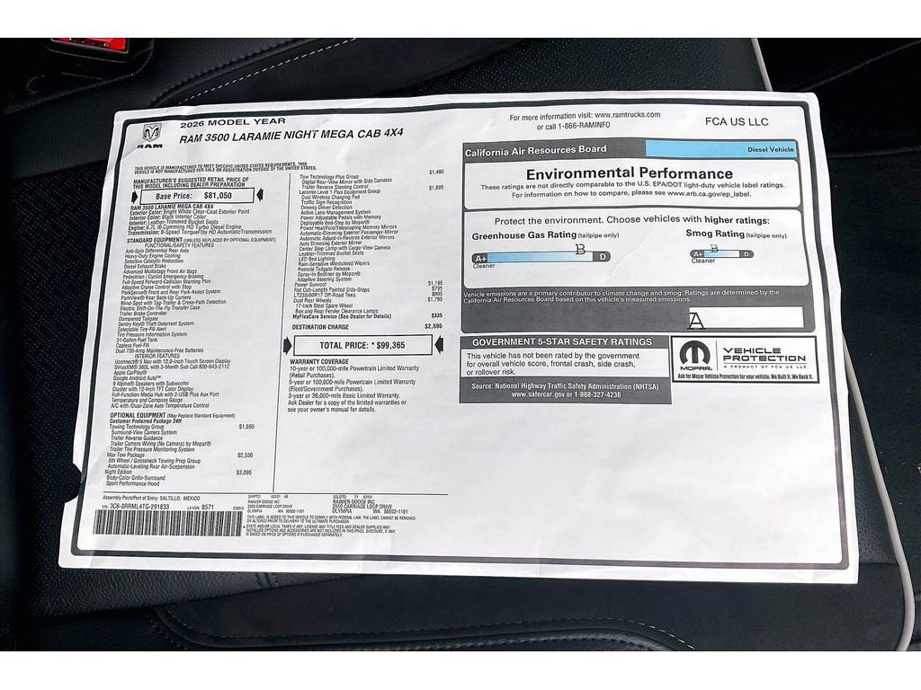 New 2026 RAM 3500 Laramie AWD/4WD image 14