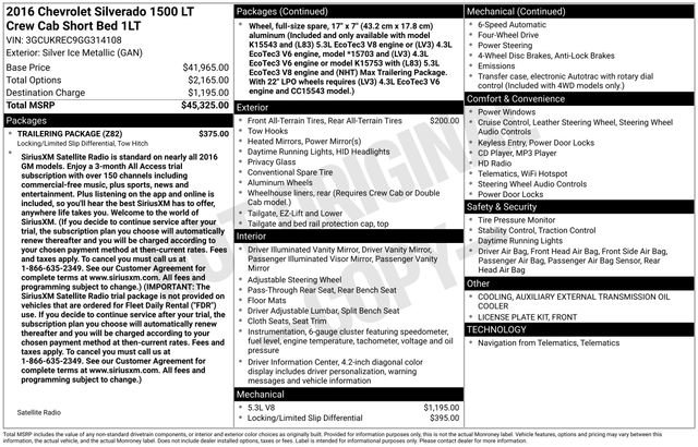 Used 2016 Chevrolet Silverado 1500 LT w/ Trailering Package image 3