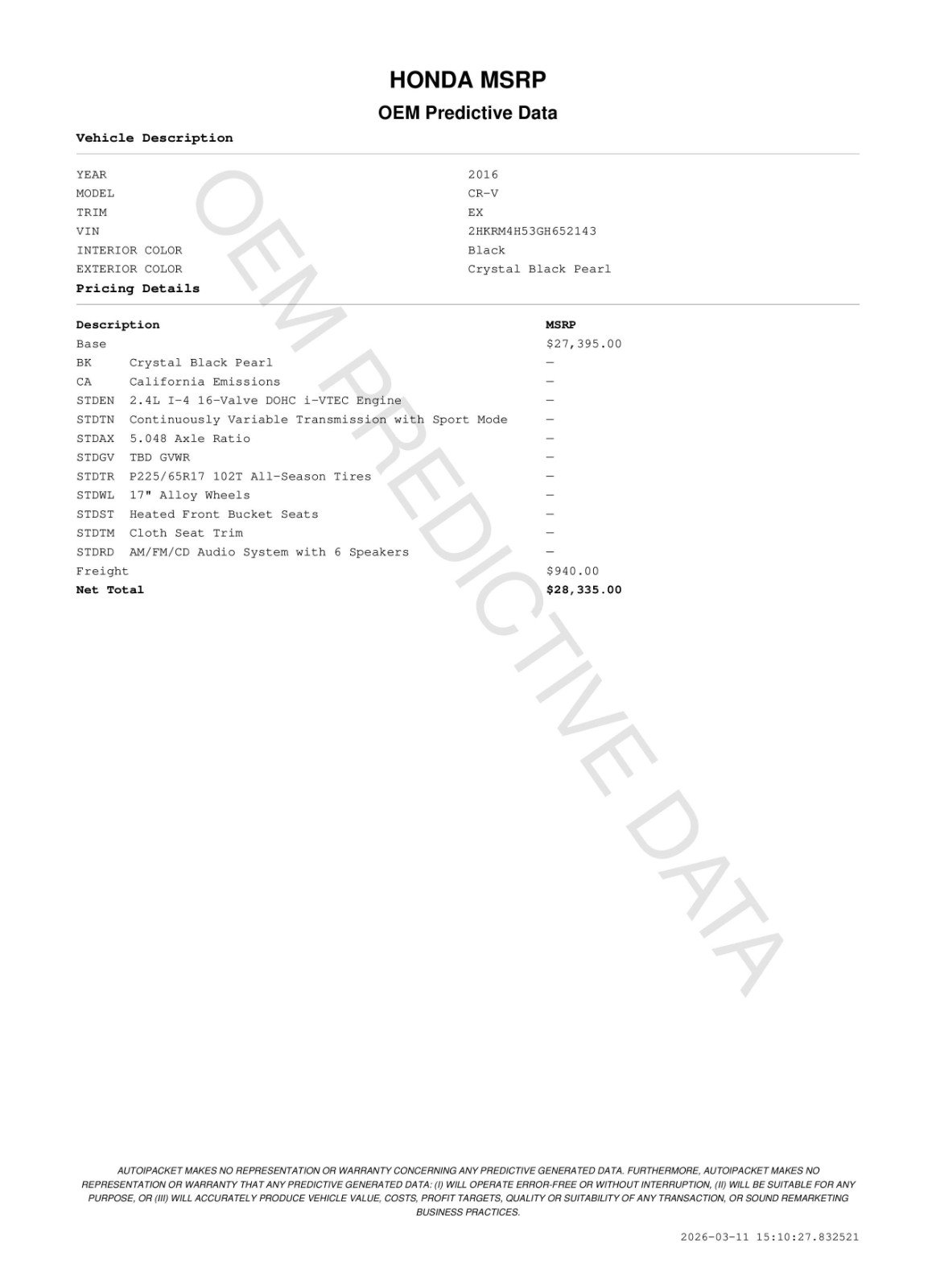 Used 2016 Honda CR-V EX image 11