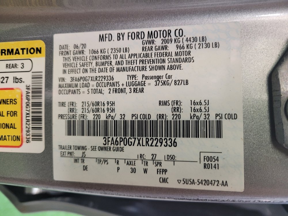 Used 2020 Ford Fusion S FWD image 33