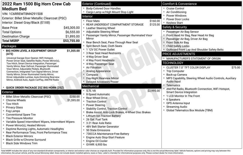 Used 2022 RAM 1500 Big Horn RWD image 6