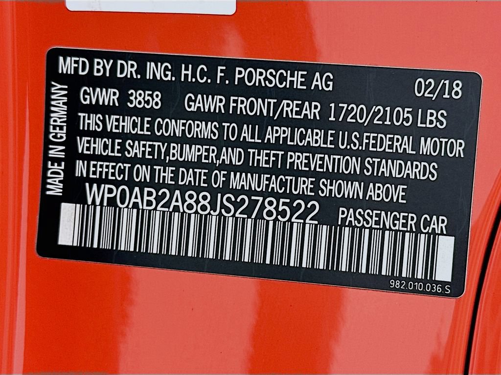 Used 2018 Porsche 718 Cayman S RWD image 18