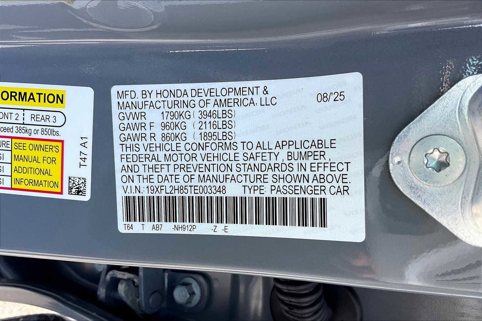 Certified 2026 Honda Civic Sport image 21