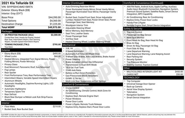 Used 2021 Kia Telluride SX w/ SX Prestige Package image 35