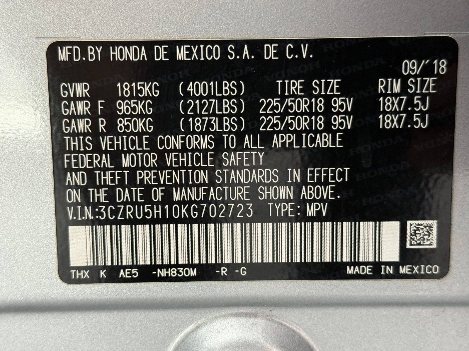 Used 2019 Honda HR-V Sport image 17