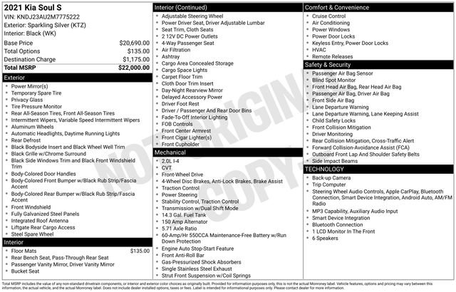Used 2021 Kia Soul S FWD image 34