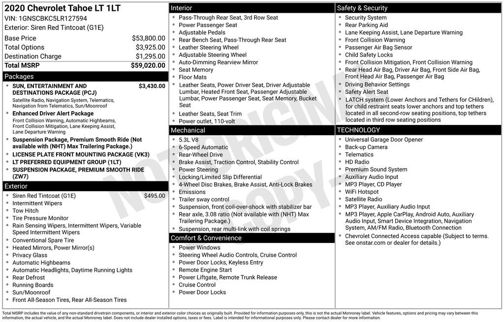 Used 2020 Chevrolet Tahoe LT RWD image 41